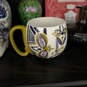 Anthropologie Multicolor Floral Mug